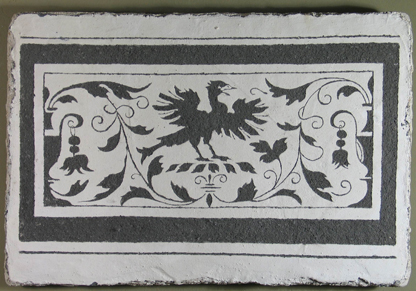 Sgraffito-Tafel „Adler“, 33 × 50 cm