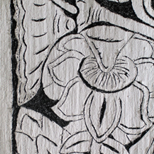 Detailansicht „Vase mit Lotusblüte, Indien, 2. Jhd.“